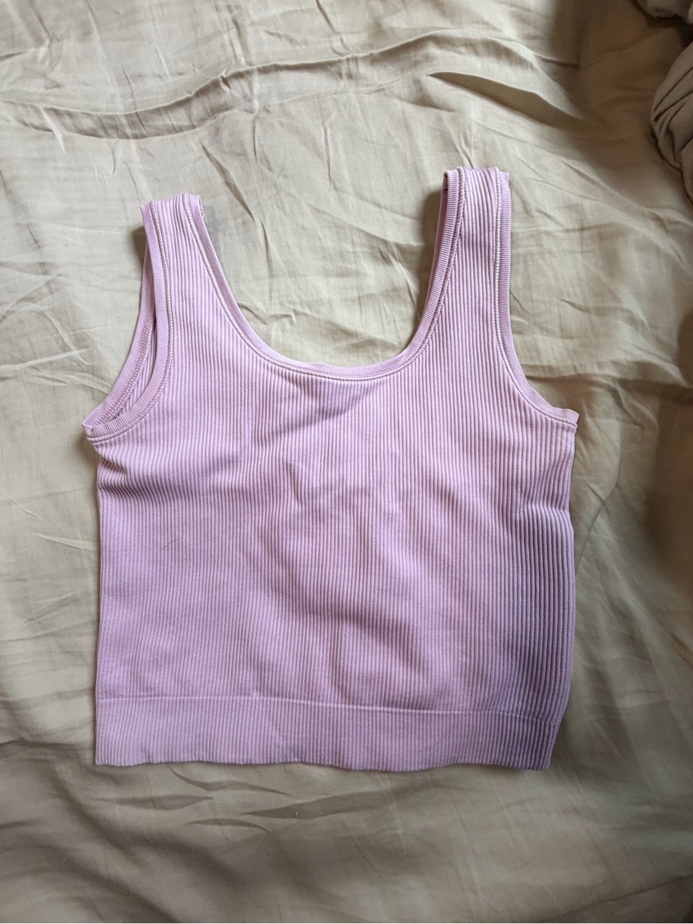 Athleta Ribbed Scoop Neck Tank Top - Pale Pink
